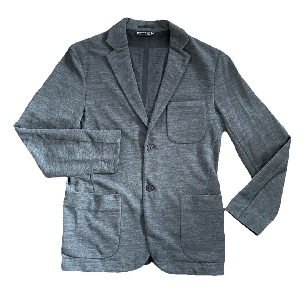 Icebreaker x TABI Goldwin Merino Wool Tech Blazer Men M Gray Sport Coat Travel